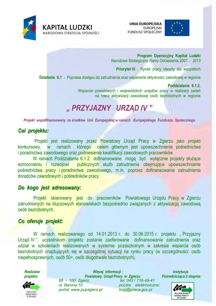 Plakat promujący program