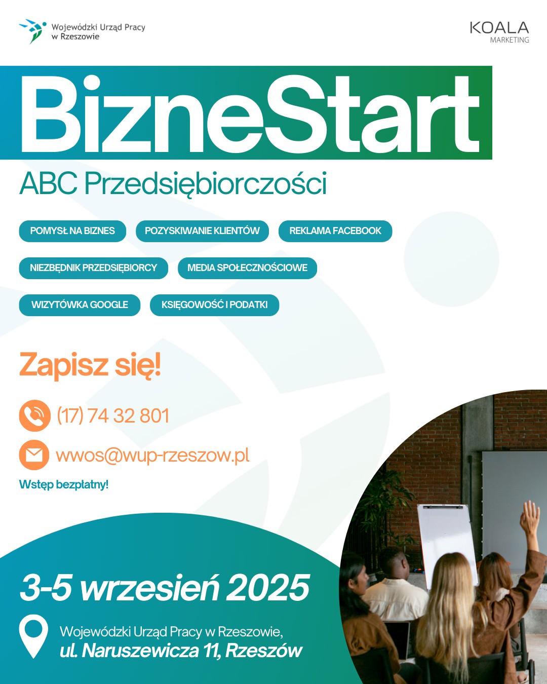Zdjęcie artykułu Darmowe warsztaty - ABC Przedsiębiorczości BizneStart
